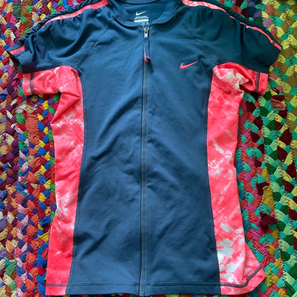 Nike swim zip-up shirt for kids